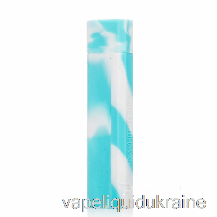 Vape Ukraine White Rhino Silicone Dab Out [Quartz] Baby Blue White (UV Glow)